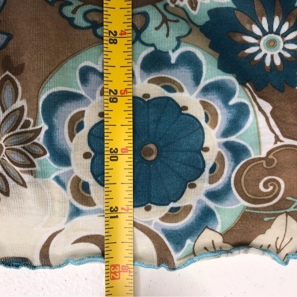 Nick and Sarah Intimates Floral Nightgown Chemise Slip Blue Brown Women Medium - Picture 11 of 12